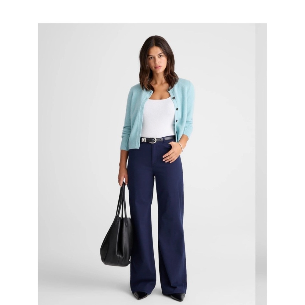 Madewell Dark Navy Wide-Leg Trousers